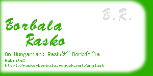 borbala rasko business card